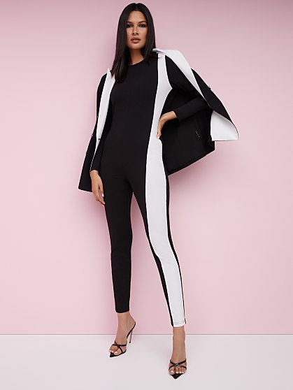 79.95 WHITE STRP CATSUIT