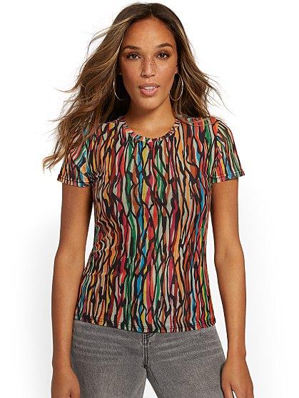 46.95 SS PRINTED MESH TEE