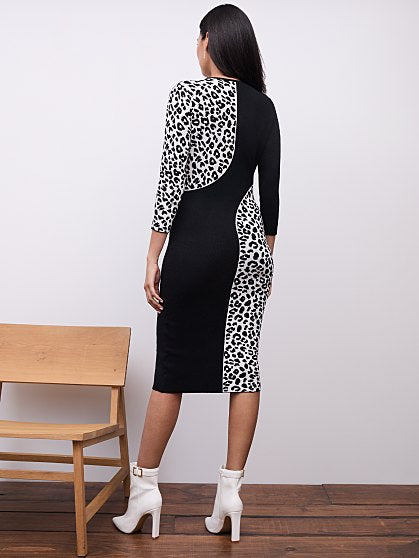 89.95 LEOPARD COLRBLK DRS