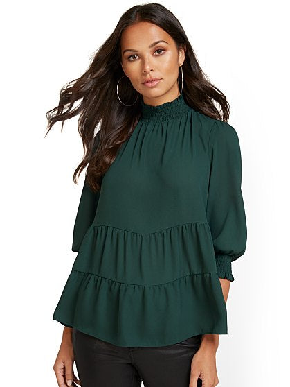 49.95 BABYDOLL MOCKNECK