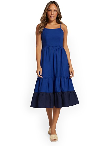 89.95 TIERED COLBLCK MIDI