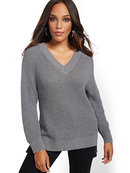 39.95 V-NK SHAKER TUNIC