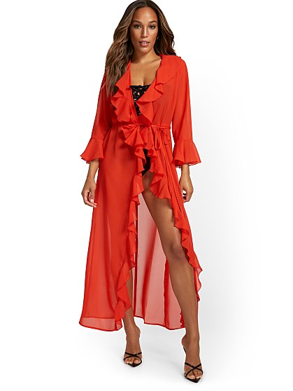 54.95 MAXI TIE FRONT RUFF