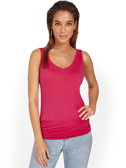 39.95 VNECK BANDED BTM