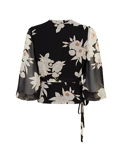 59.95 PEPLUM WRAP TOP