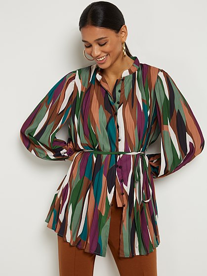 69.95 DRAMA PLEAT TIE BLO