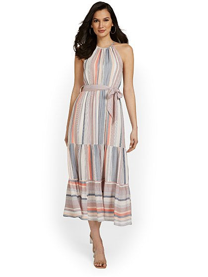 99.95 PRINTED STRIPE MAXI