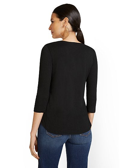 26.95 PERFECT 3/4 SLV TEE