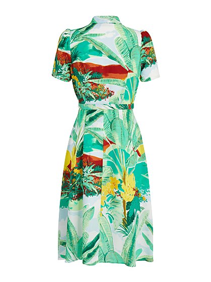 89.95 PRINTED SHIRTDRESS