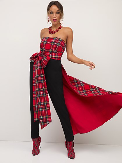129.95 PLAID DRAMA JUMPSU