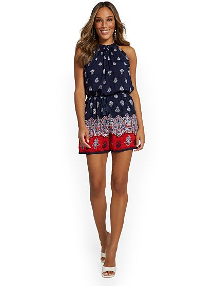 59.95 PAISLEY ROMPER