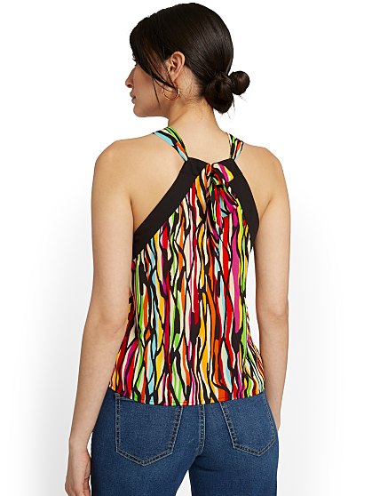 49.95 PRINT HALTER TOP