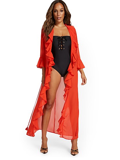 54.95 MAXI TIE FRONT RUFF