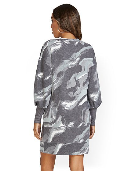 49.95 MRBL SWTSHRT DRESS