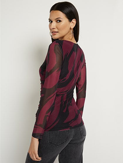 54.95 VNECK SWIRL PRINT M