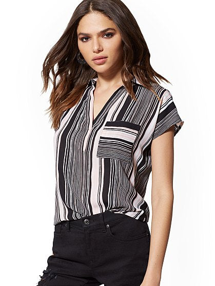 44.95 O SS BUTTON BCK STR