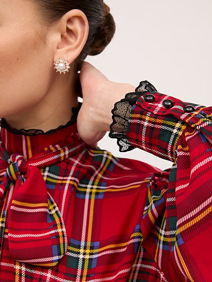 69.95 TARTAN LACE BOW BLS