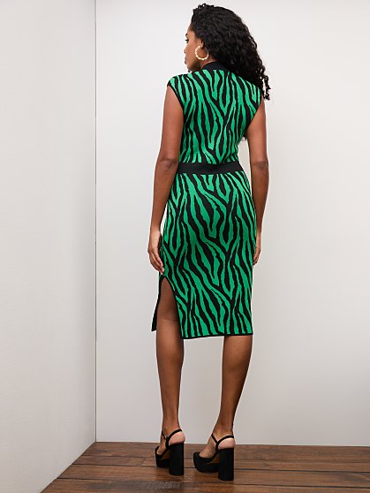 89.95 ZEBRA SWEATER DRESS