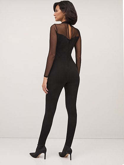 89.95 MESH SLV CATSUIT