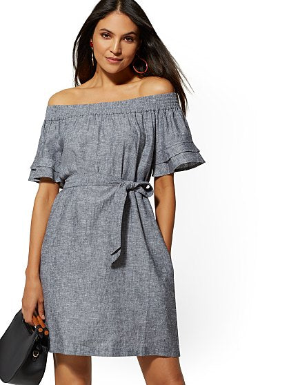 54.95 OFF SHLDR LN DRESS