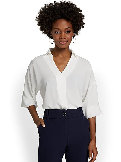 49.95 COLLARED 3/4 SLV BL