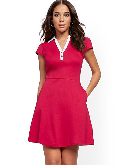39.95 CLLR FIT FLARE DRES