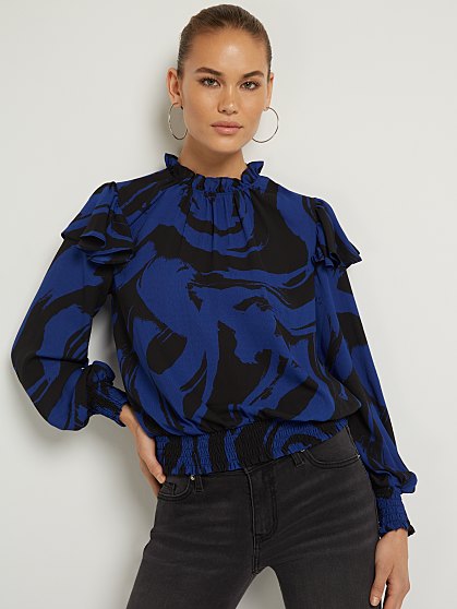 54.95 RUFFLE MOCKNECK TOP