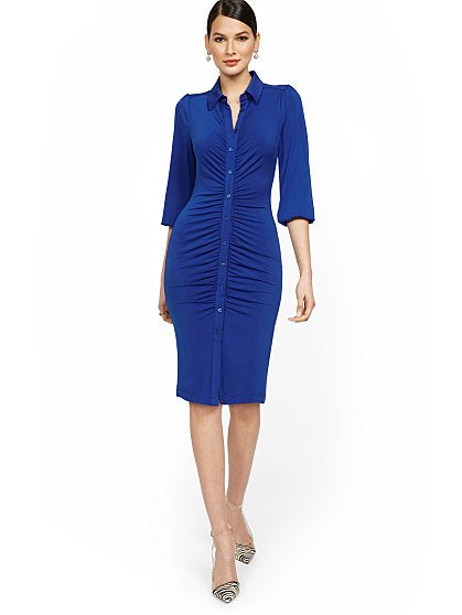 69.95 SHIRRED SHIRTDRESS