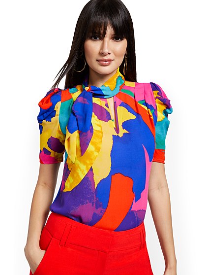 54.95 TIE NECK BLOUSE