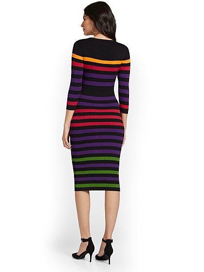 99.95 STRIPE SWT DRESS