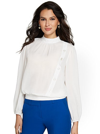 49.95 T SIDE BTTN BLOUSE
