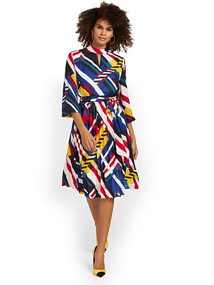 89.95 P BOW PLEATED MIDI