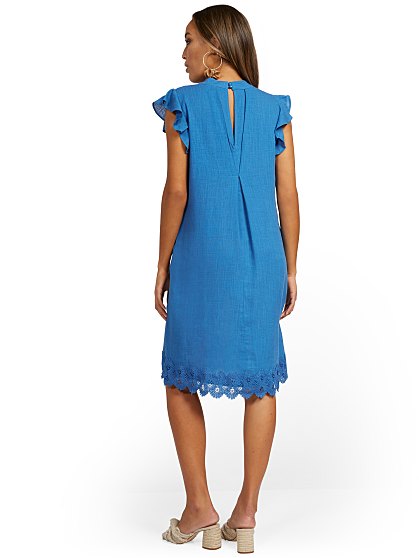 69.95 RUFLE LACE LINEN DS