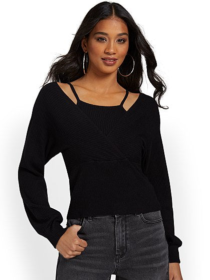 59.95 LS MOCK TWO PC RIB