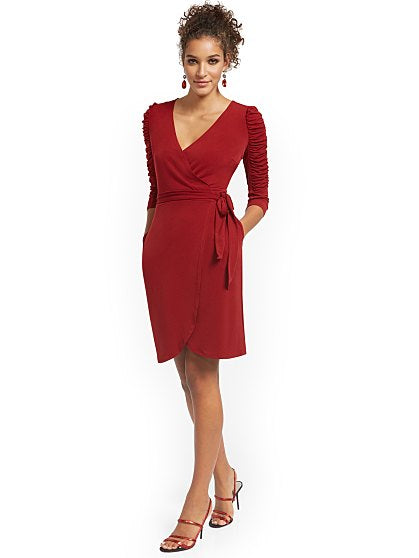 59.95 MJ WRAP DRESS SOLID