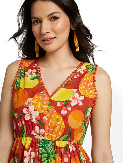 89.95 FRUIT PRINTED MAXI