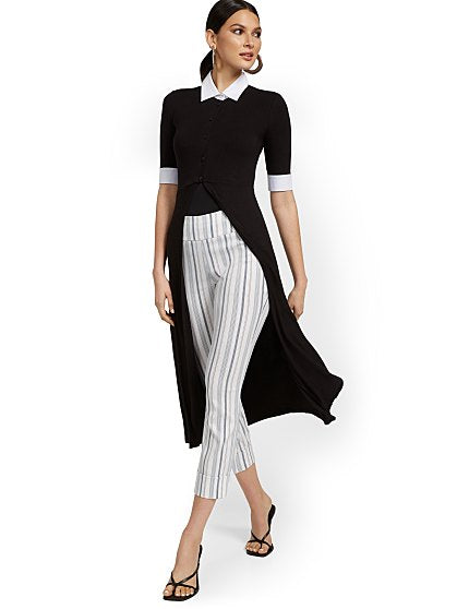49.95 WHIT CROP STRIPE