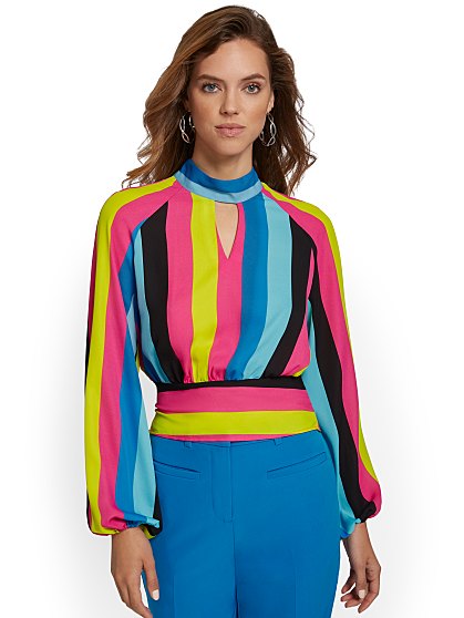 64.95 LS KEYHOLE MNECK BL