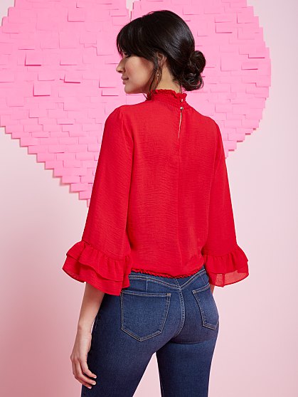 49.95 TIERED SLV BLOUSE