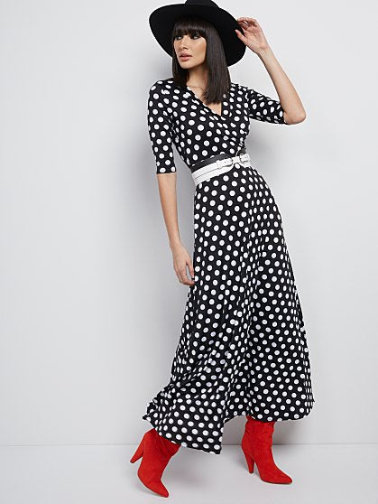 84.95 3/4 SLV DOT MAXI