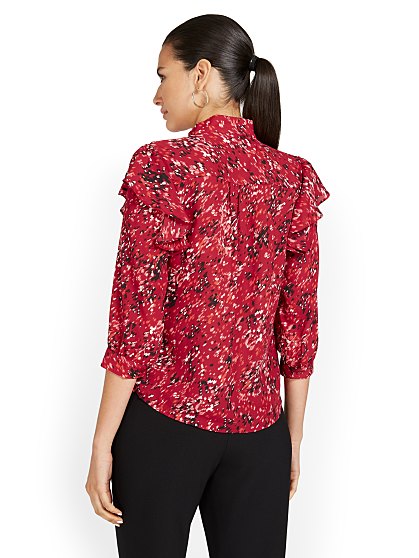 54.95 SPECKLE PRT BLOUSE