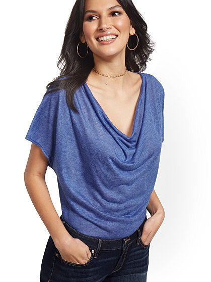 39.95 DRAPE FRONT STRIPE