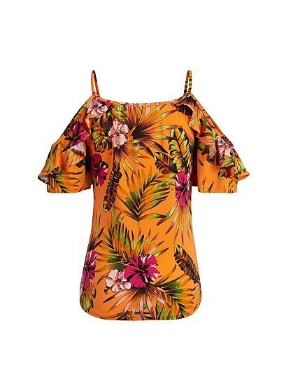 44.95 COLD SHLDR RUFFLE