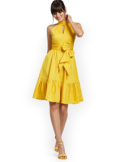 89.95 BOW NECK DRESS