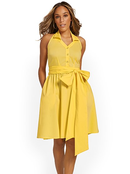 89.95 HALTER SHIRTDRESS