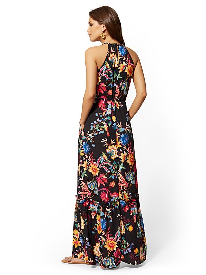79.95 PRINT HALTER DRESS