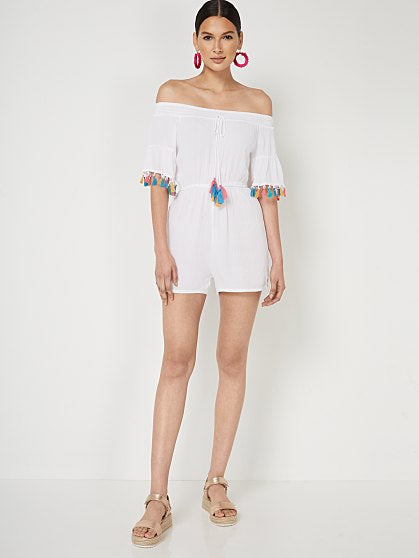 54.95 OFF SHLDR ROMPER W/