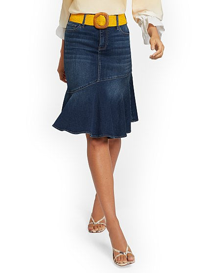 64.95 ASYM SKIRT BLUEBERY