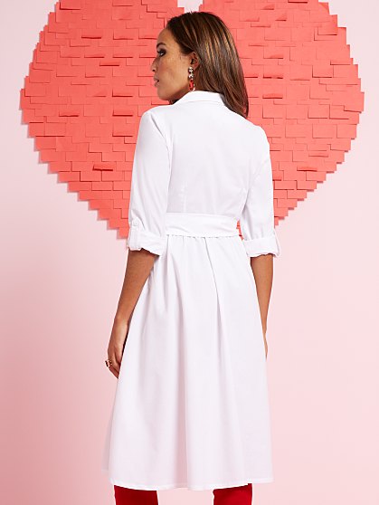 74.95 POPLIN SHIRT DRESS