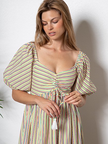 98.00 TIE FRNT PUFF SLEEV